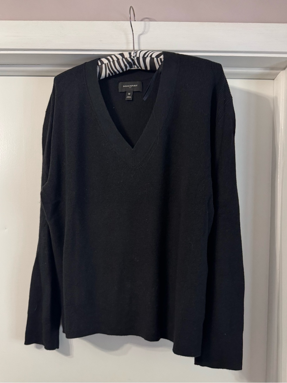 Banana Republic Black V-Neck Sweater